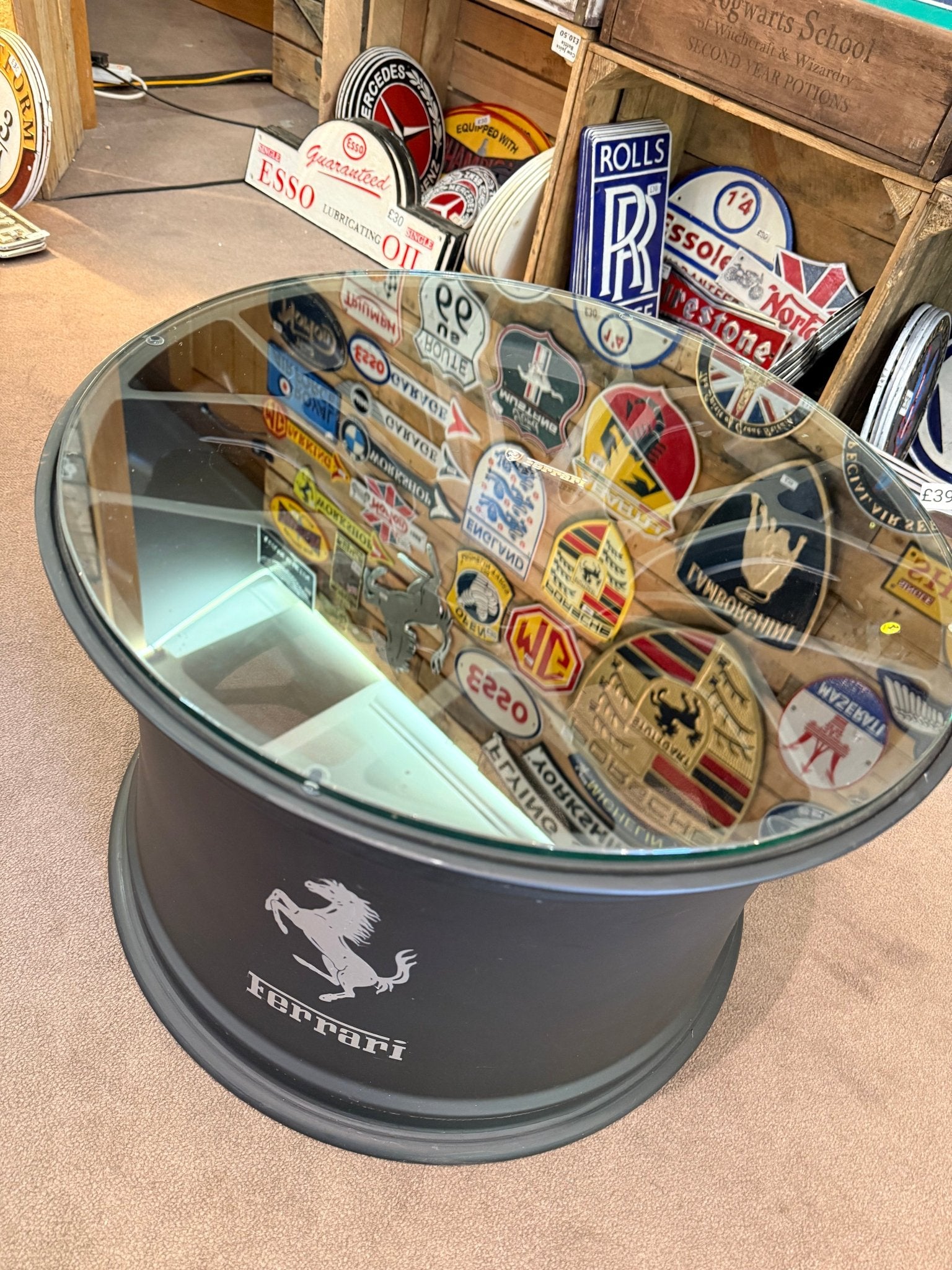 Ferrari 488 Challenge Race Wheel Table / Furniture - The Man Cave Broadway