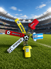 FOOTBALL HERO KEYRINGS MESSI / RONALDO Football - The Man Cave Broadway