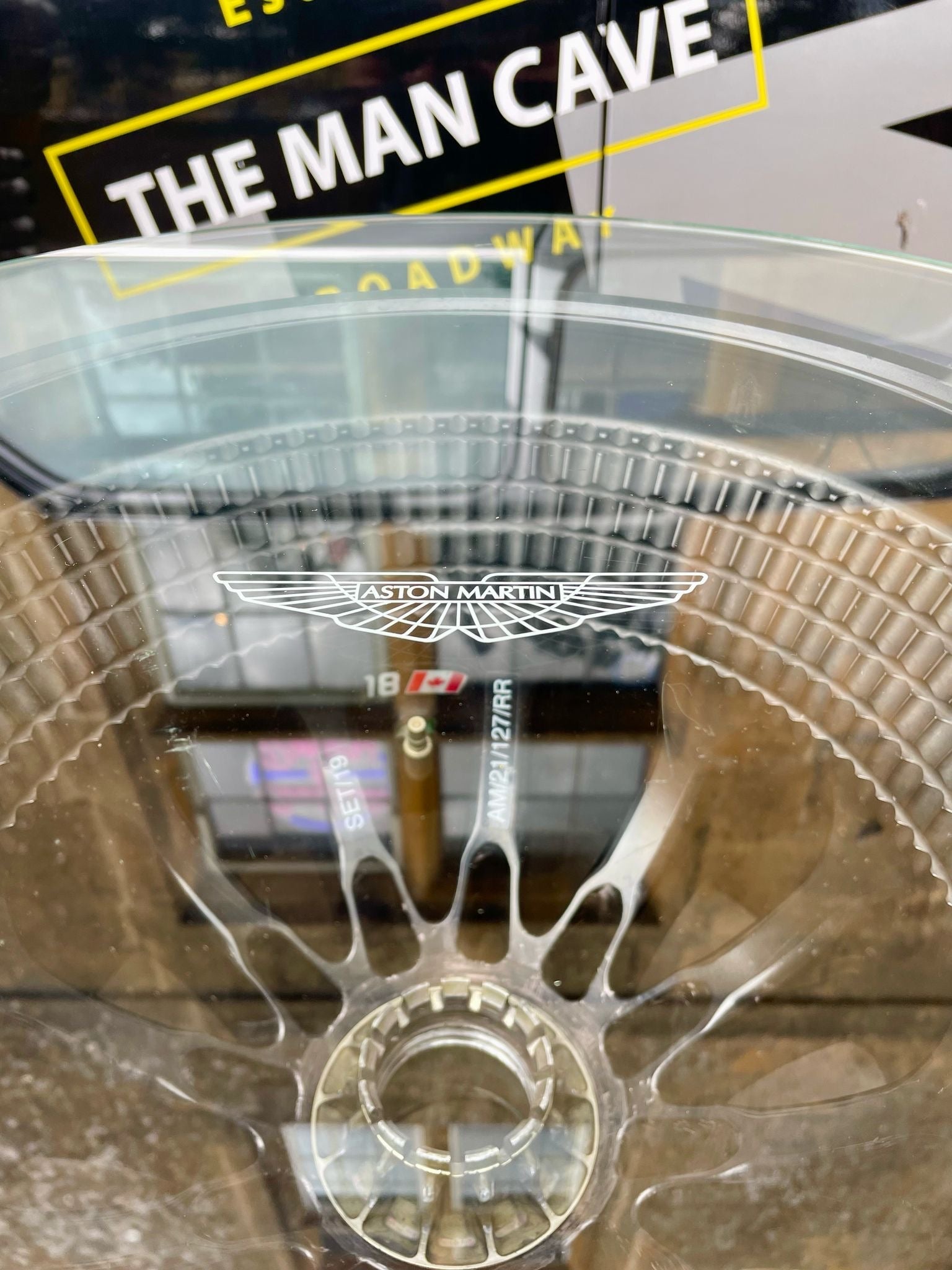 Genuine Aston Martin F1 Wheel Coffee Table - The Man Cave Broadway