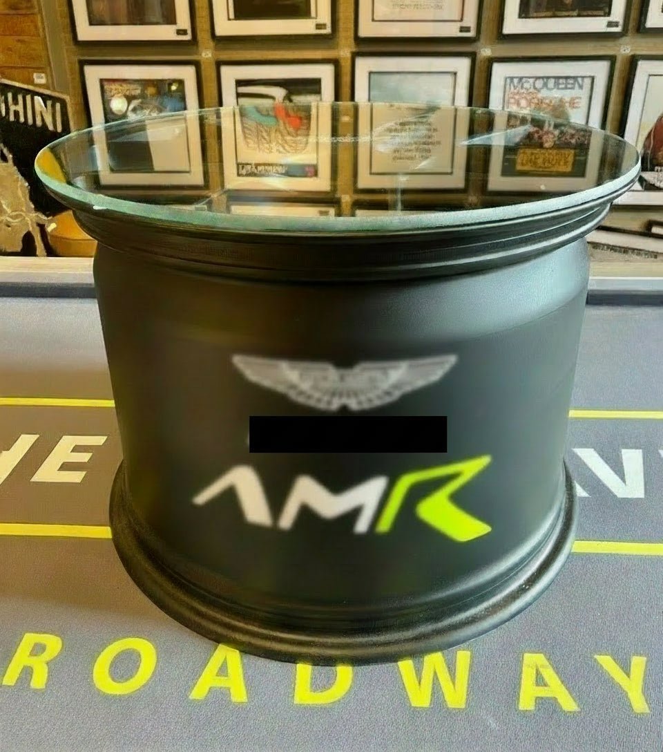 GENUINE Aston Martin GT3 Race Car Wheel Table - The Man Cave Broadway