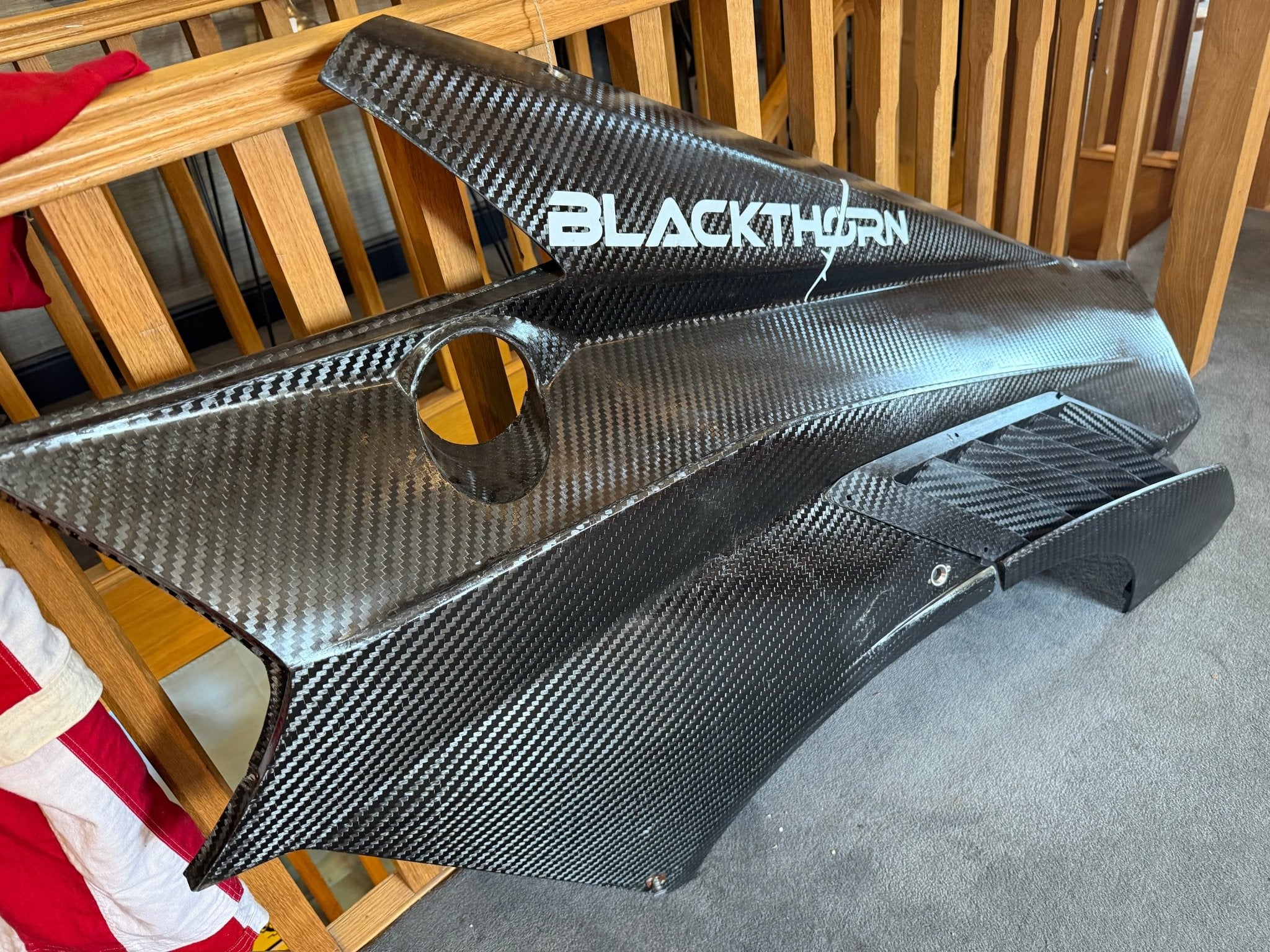 Genuine Carbon Fibre Lamborghini Super Trofeo Evo Race Car Rear Quarter Panel - The Man Cave Broadway