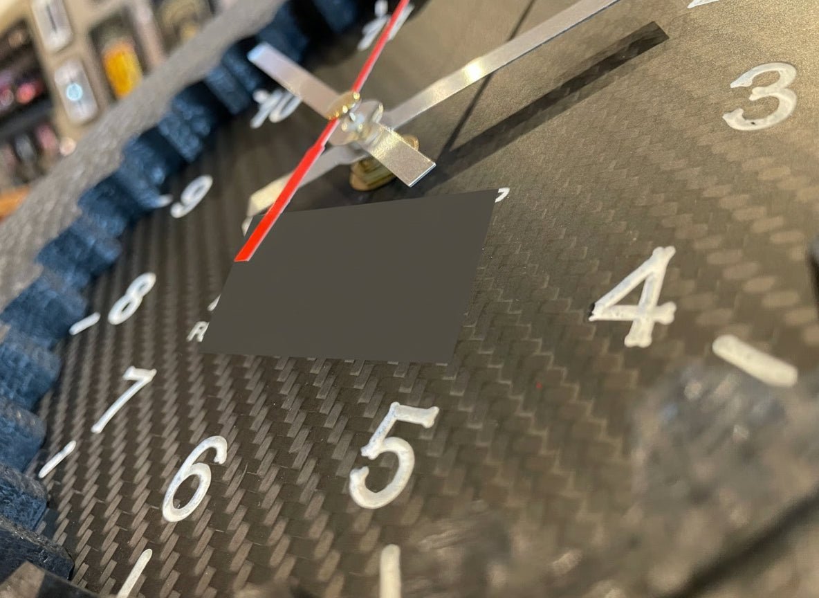 Genuine F1 Brake Disc Clocks with Carbon Fibre Face Formula One - The Man Cave Broadway