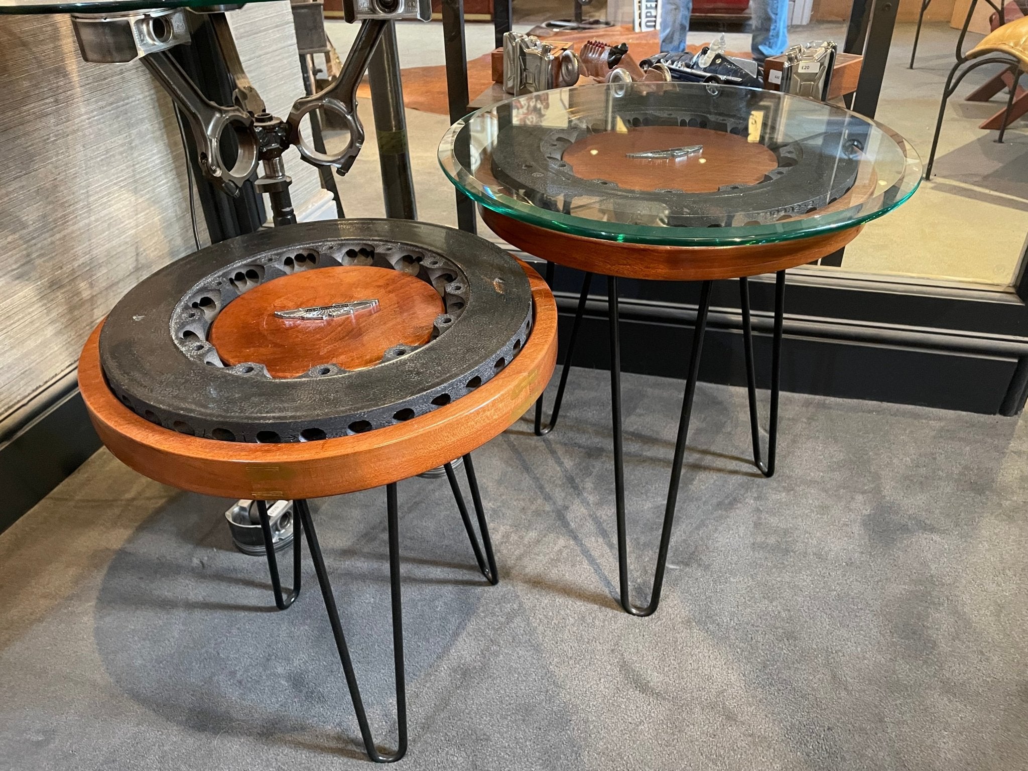 GTE Race Car Carbon Brake Disc Table - The Man Cave Broadway