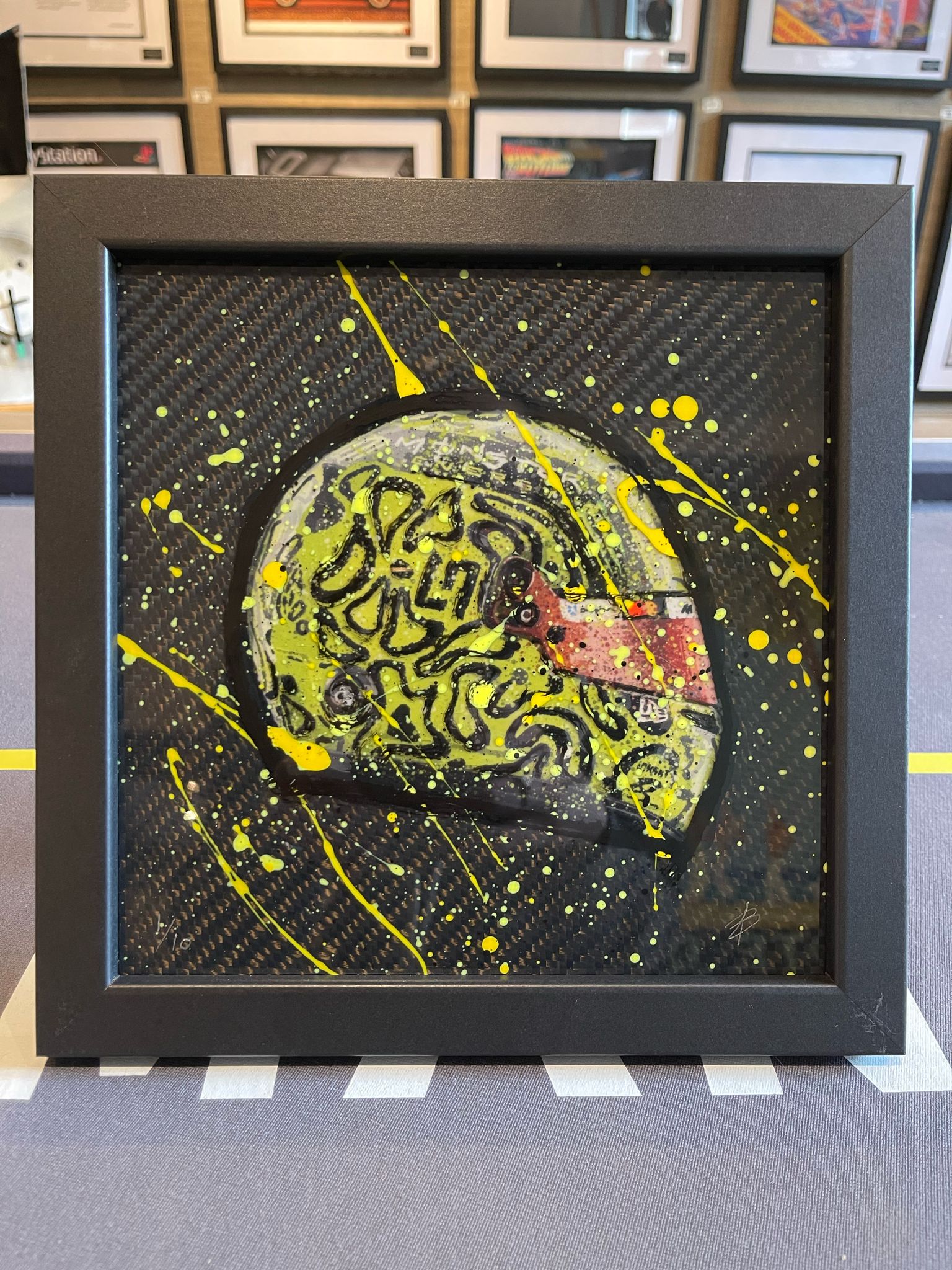Hand Painted Carbon Fibre Art/SUPERCAR /Hamilton/Norris - The Man Cave Broadway