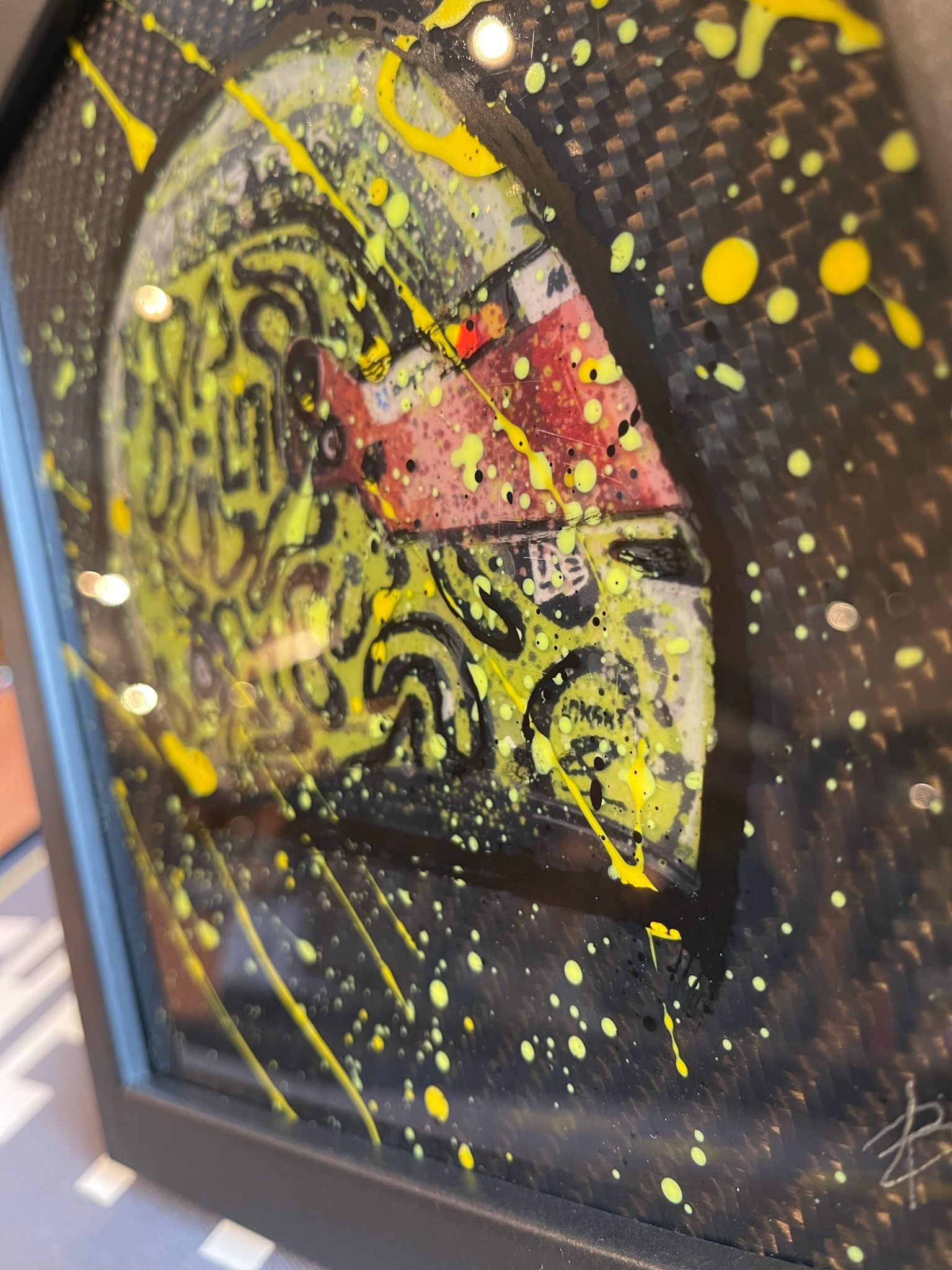 Hand Painted Carbon Fibre Art/SUPERCAR /Hamilton/Norris - The Man Cave Broadway