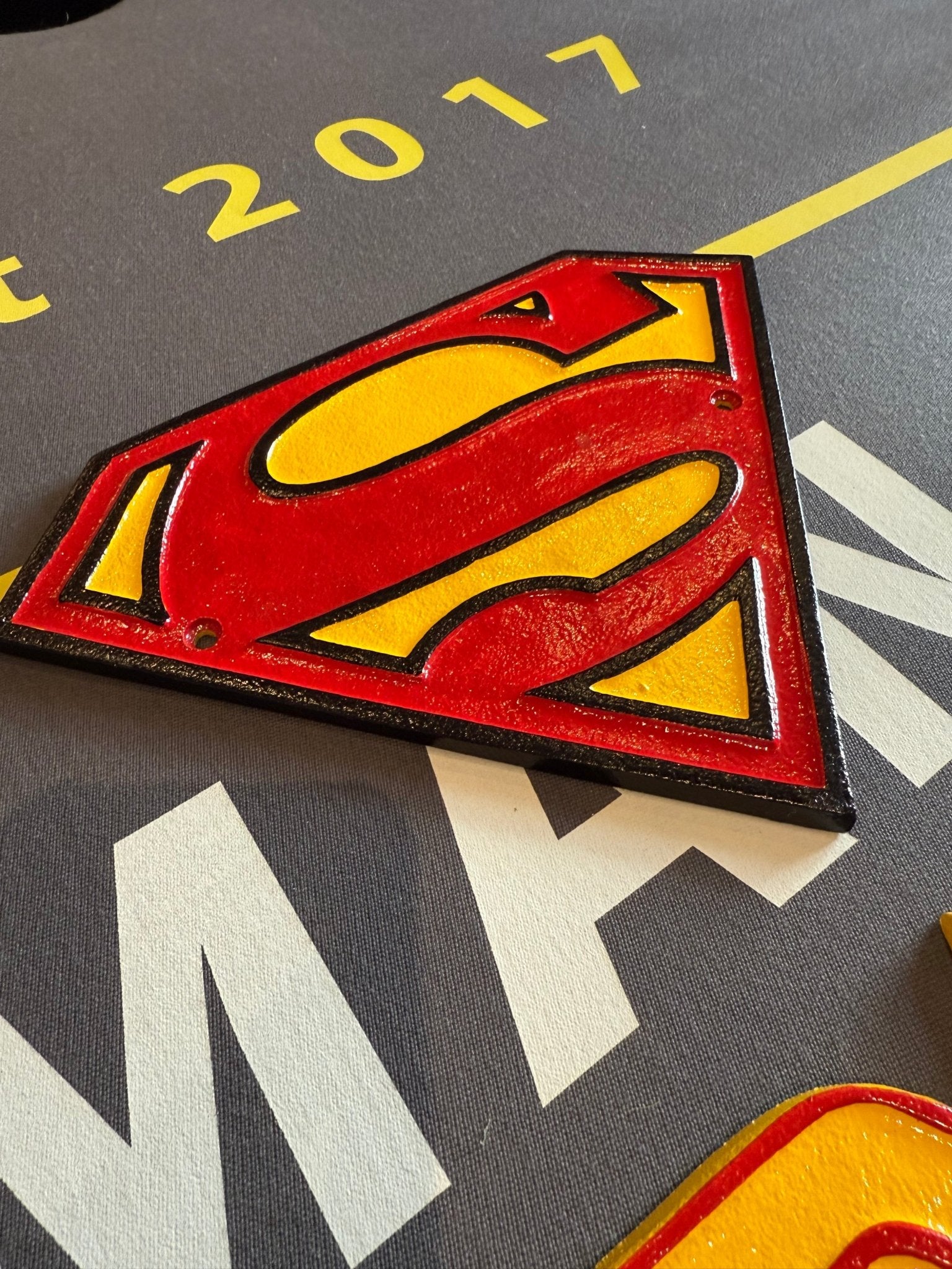 Hand Painted Superhero Aluminium Wall Plaques - The Man Cave Broadway