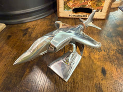 Harrier Jump Jet Polished Metal Desk Model Plane /Airplane Model - The Man Cave Broadway