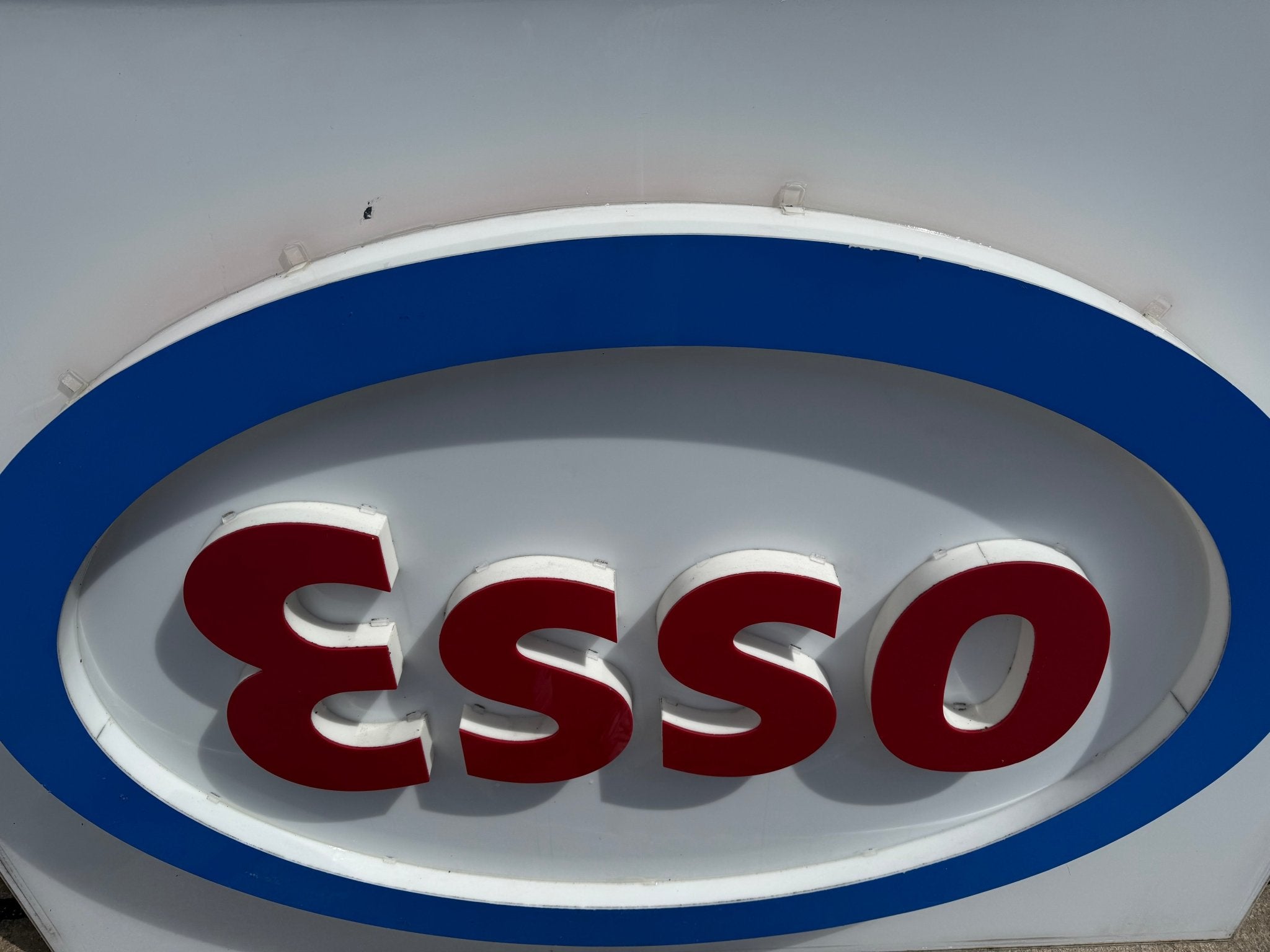 HUGE Original Esso Petrol Forecourt 3D Sign - The Man Cave Broadway