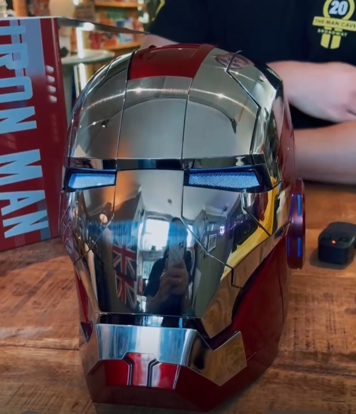 IRON MAN HELMET WEARABLE COSPLAY - Voice Activated - The Man Cave Broadway
