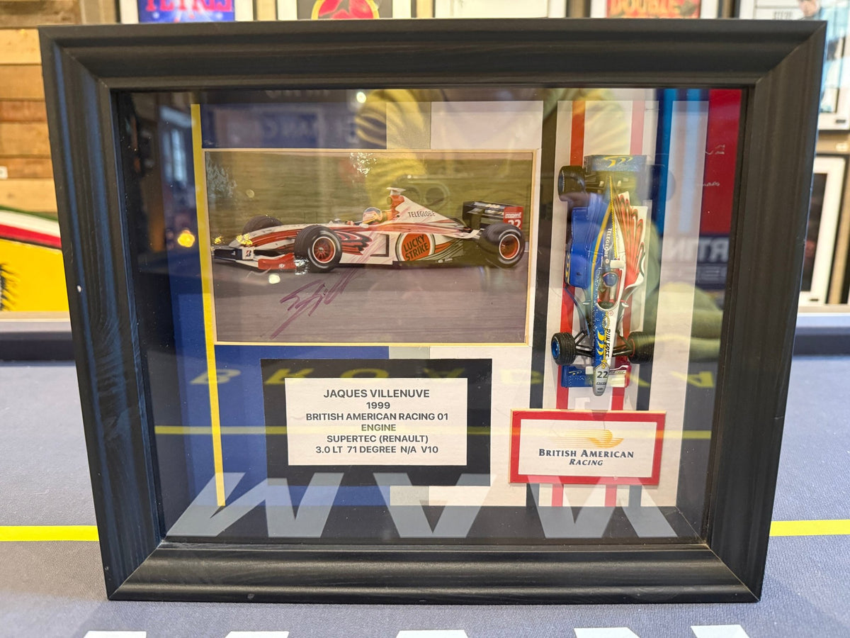 Jacques Villenuve Signed 1:24 Scale BAR F1 Display Piece - The Man Cave Broadway