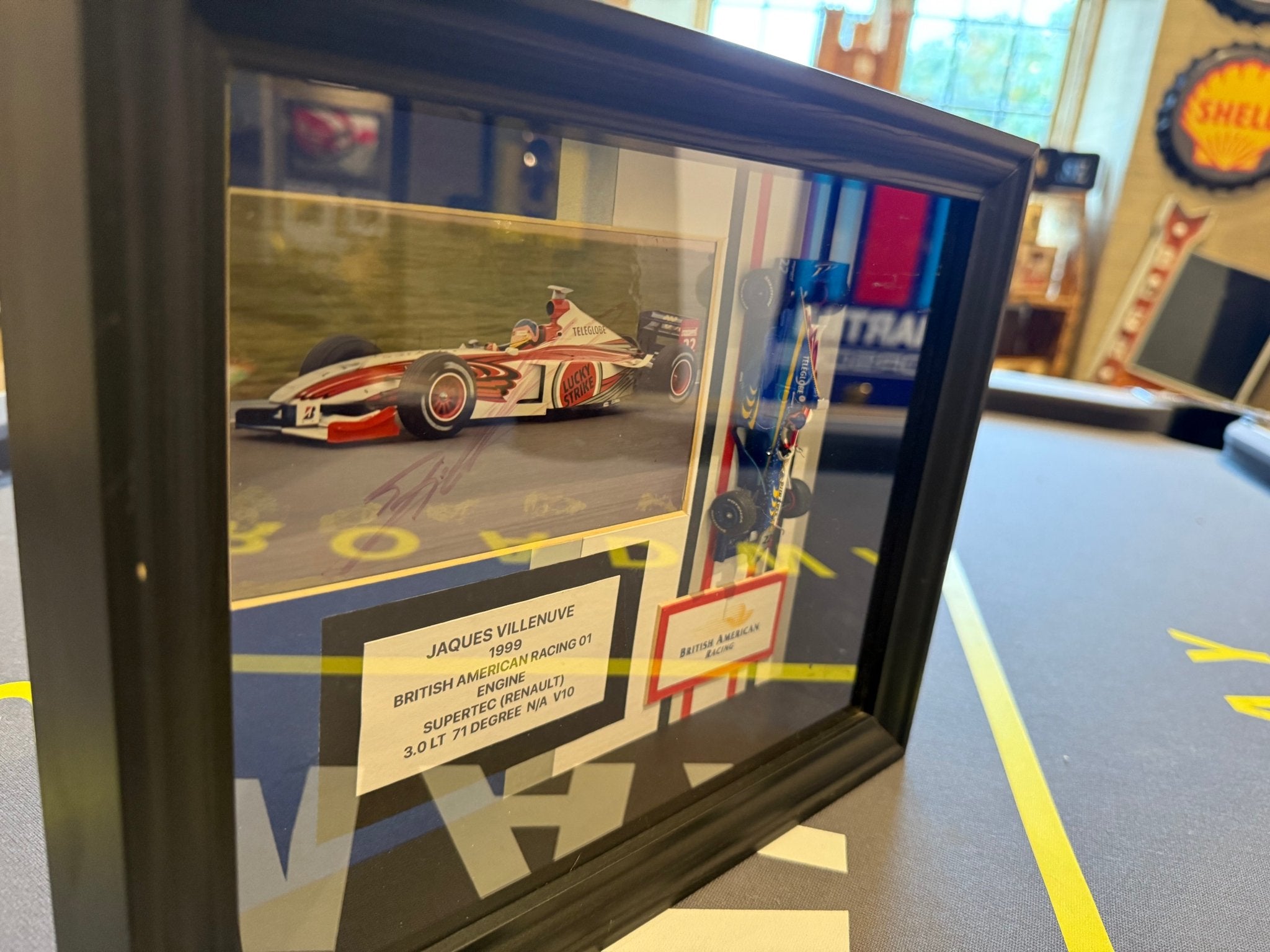 Jacques Villenuve Signed 1:24 Scale BAR F1 Display Piece - The Man Cave Broadway