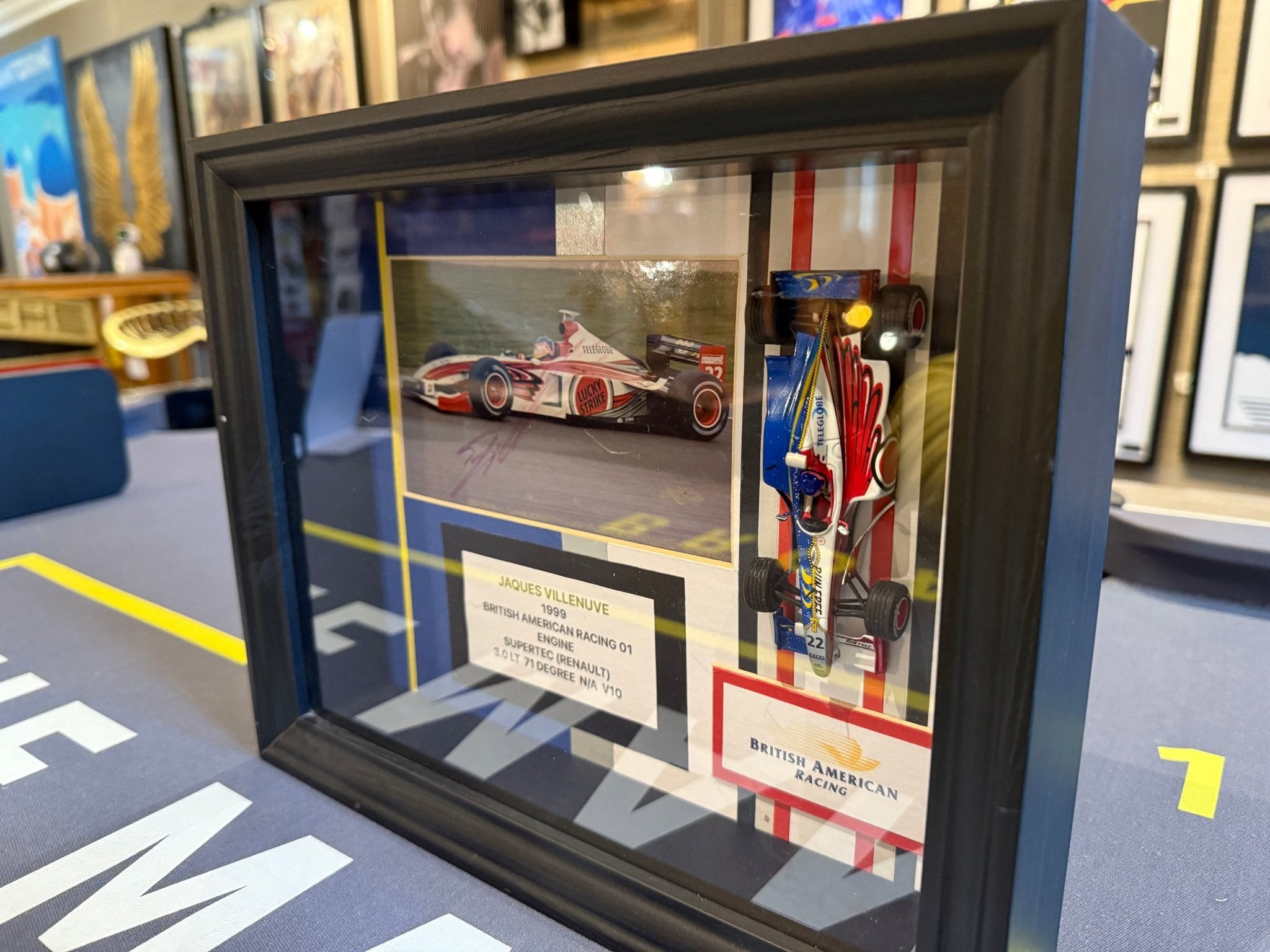 Jacques Villenuve Signed 1:24 Scale BAR F1 Display Piece - The Man Cave Broadway