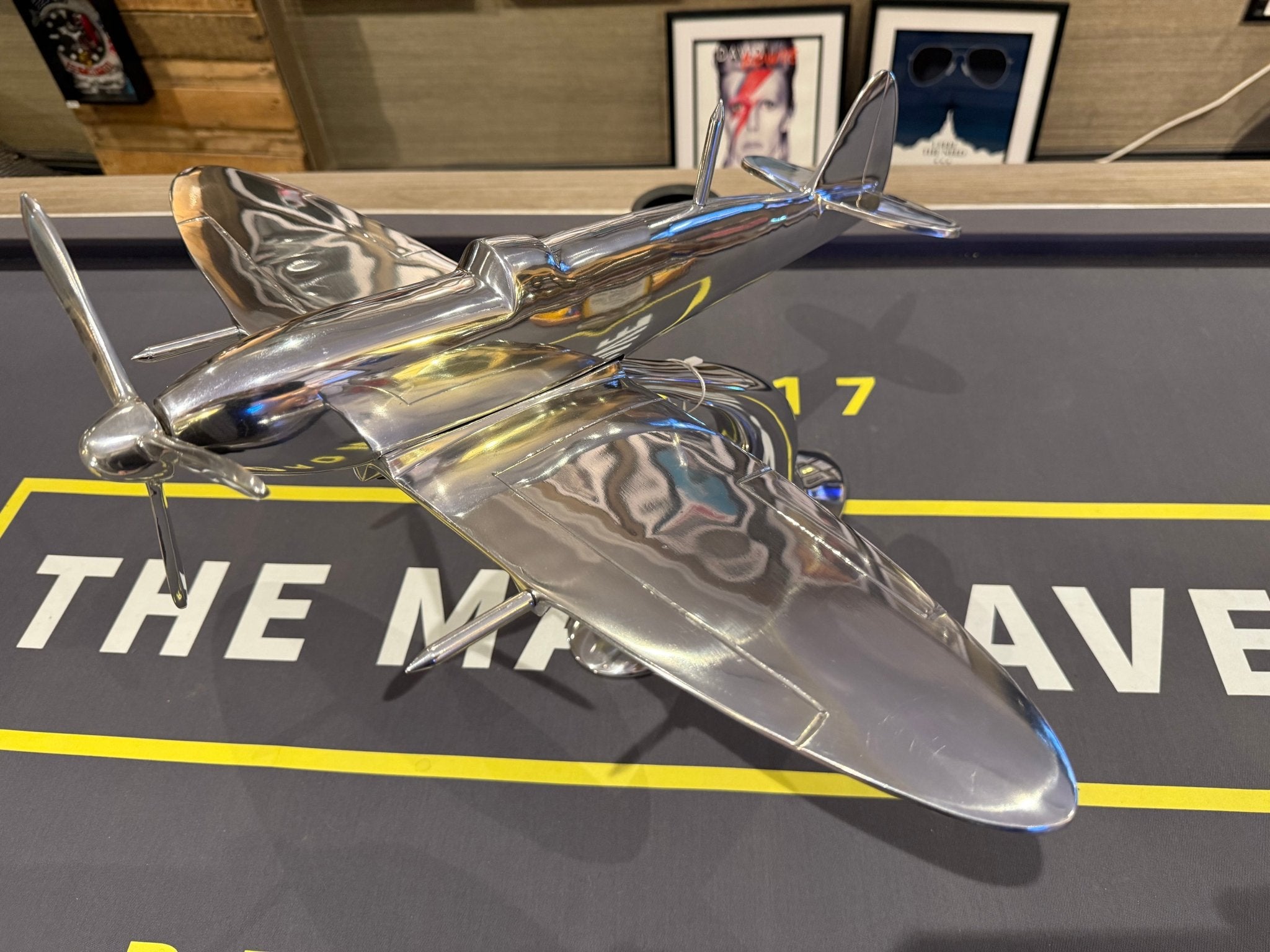 Large Polished Metal Spitfire - The Man Cave Broadway