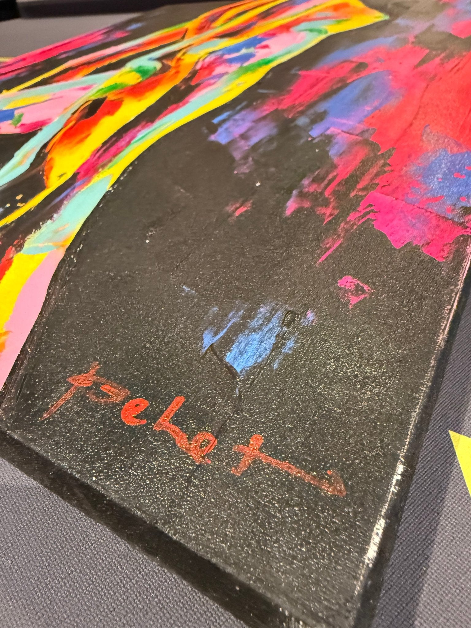 ‘Naked Neon’ Abstract Hand Painted Artwork - The Man Cave Broadway