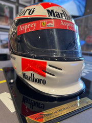 £POA- Michael Schumacher Signed 1998 ‘White Dominator’ Bell Helmet - 1:1 Scale - VERY RARE! - The Man Cave Broadway