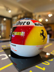 £POA- Michael Schumacher Signed 1998 ‘White Dominator’ Bell Helmet - 1:1 Scale - VERY RARE! - The Man Cave Broadway