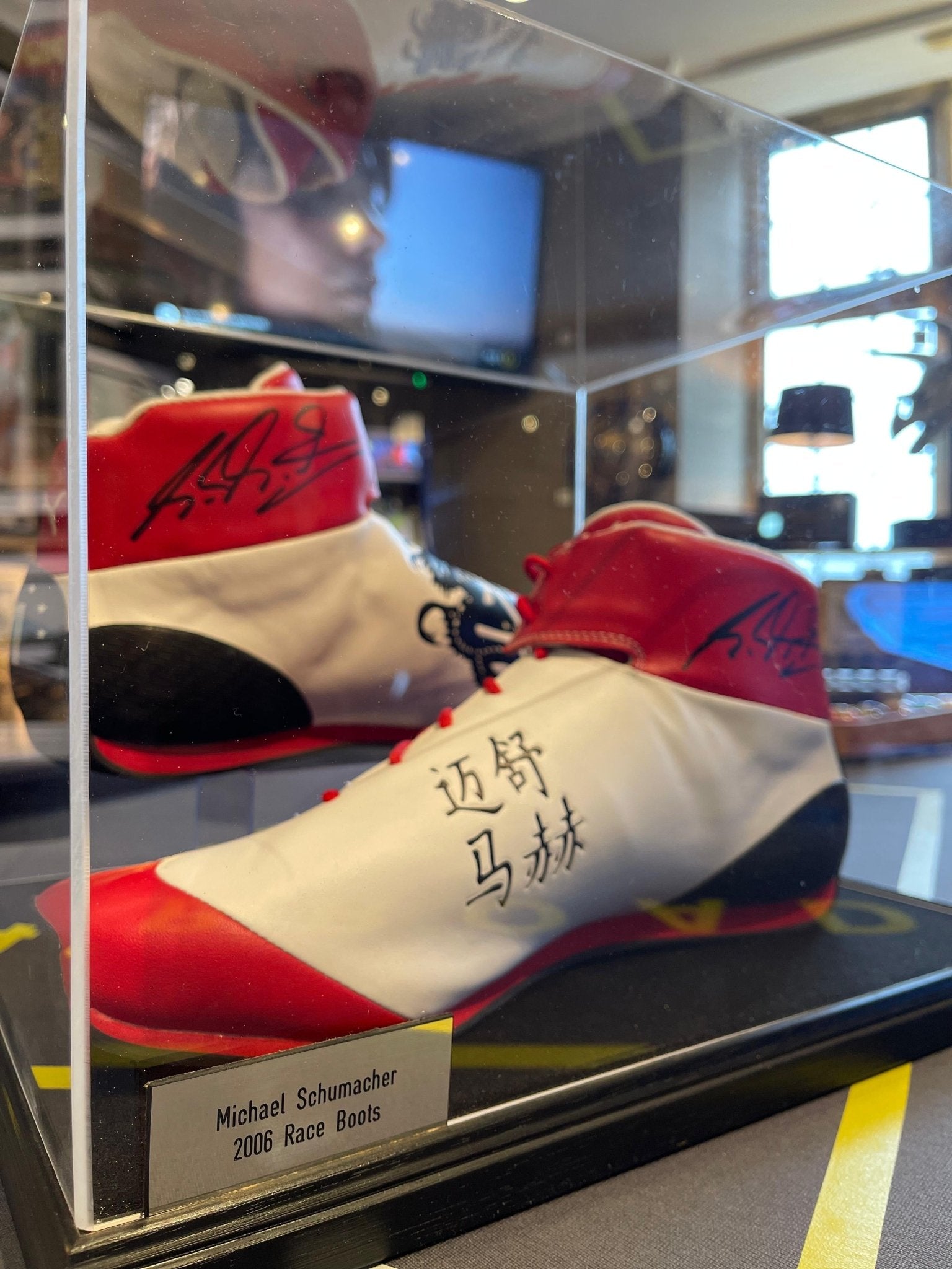 £POA - Michael Schumacher Signed 2006 Race Boots - VERY RARE! - The Man Cave Broadway