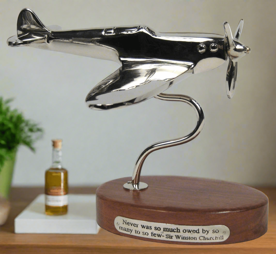 Spitfire, Vulcan or Concorde Models on Wooden Base - The Man Cave Broadway