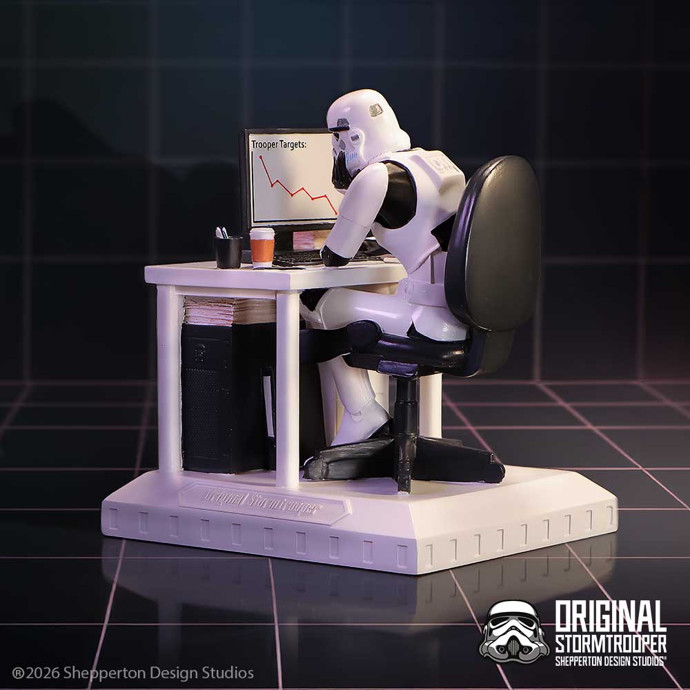 STARWARS / STORMTROOPER SLAVE TO THE WAGE / OFFICE DESK - The Man Cave Broadway