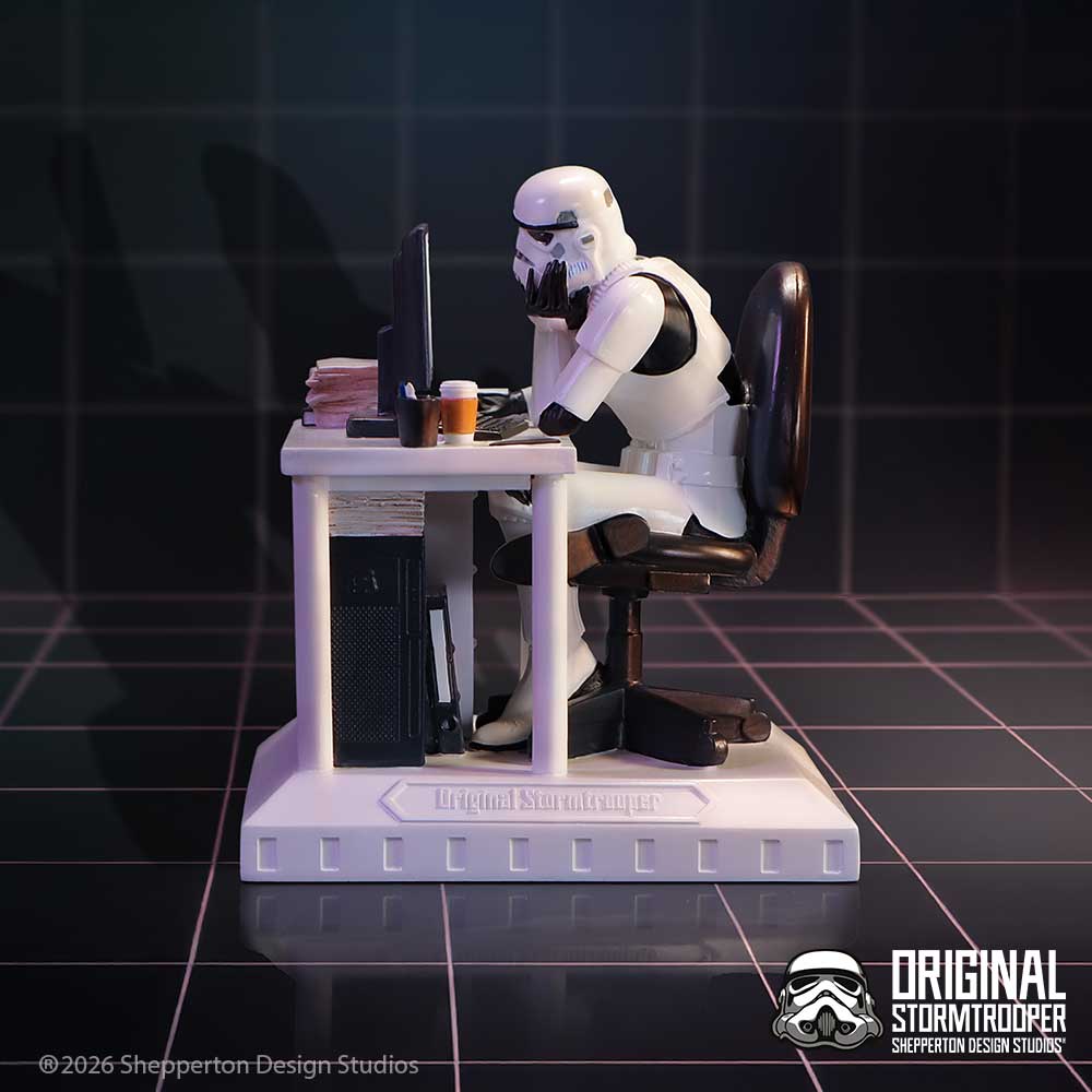 STARWARS / STORMTROOPER SLAVE TO THE WAGE / OFFICE DESK - The Man Cave Broadway