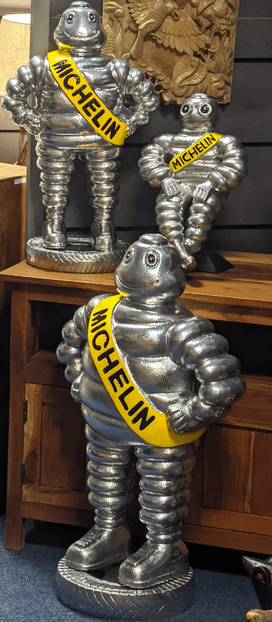 Vintage Aluminium Tyre Man - The Man Cave Broadway