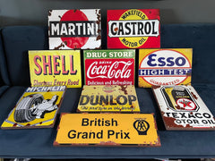 Aged Metal Automotive Wall Signs