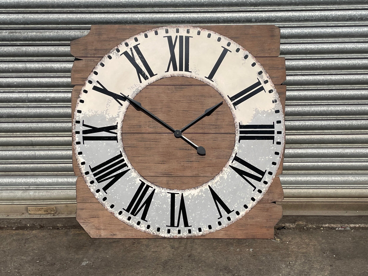HUGE Reclaimed Wooden Clock