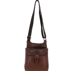 MENS CROSS BODY BAG BROWN  (8142)