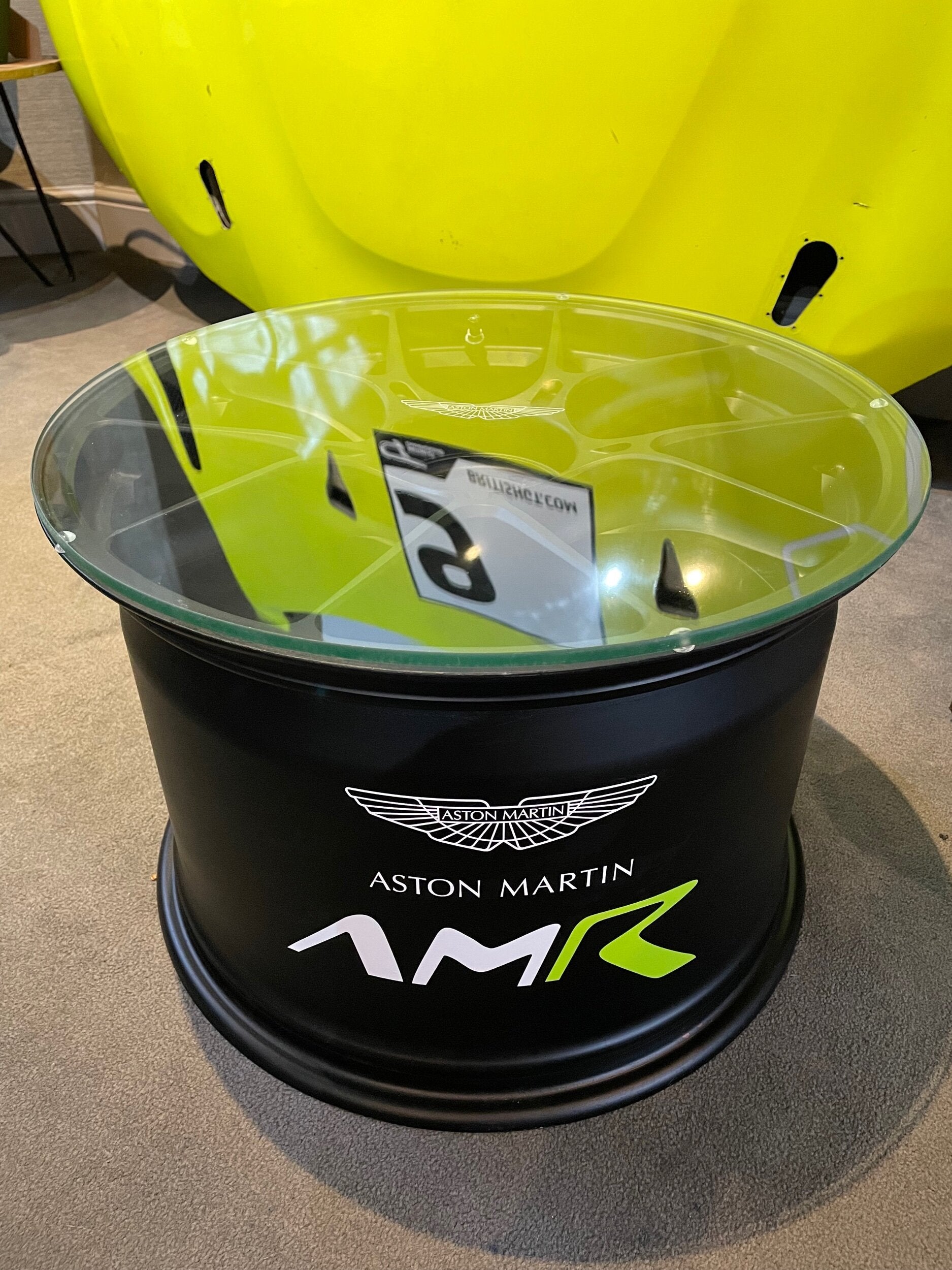 Aston Martin GTE Race Car Wheel Table