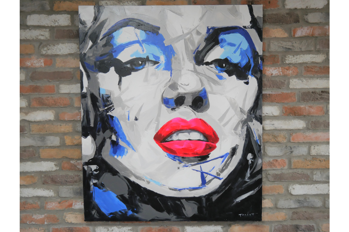 HAND PAINTED MARILYN / LADY FORM BODY ART PICTURE