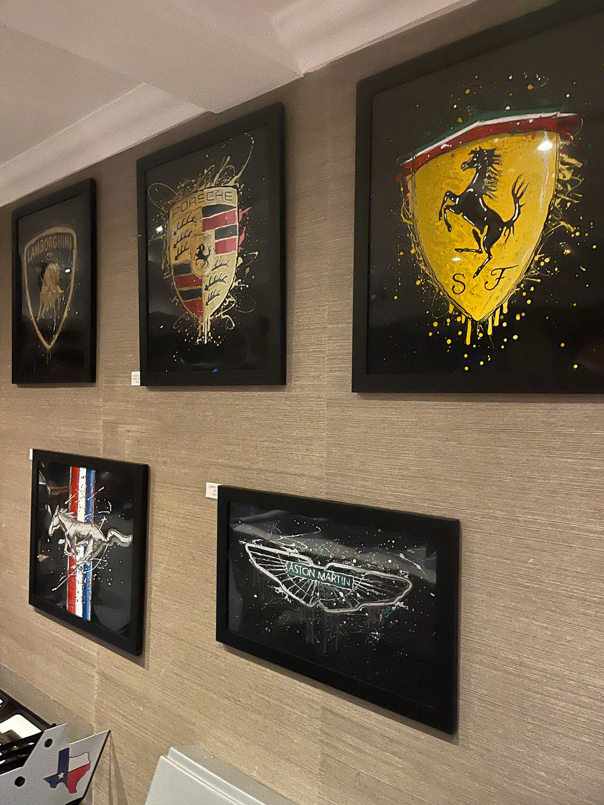 Hand Painted Carbon Fibre Art Porsche/Lamborghini/Ferrari/Hamilton