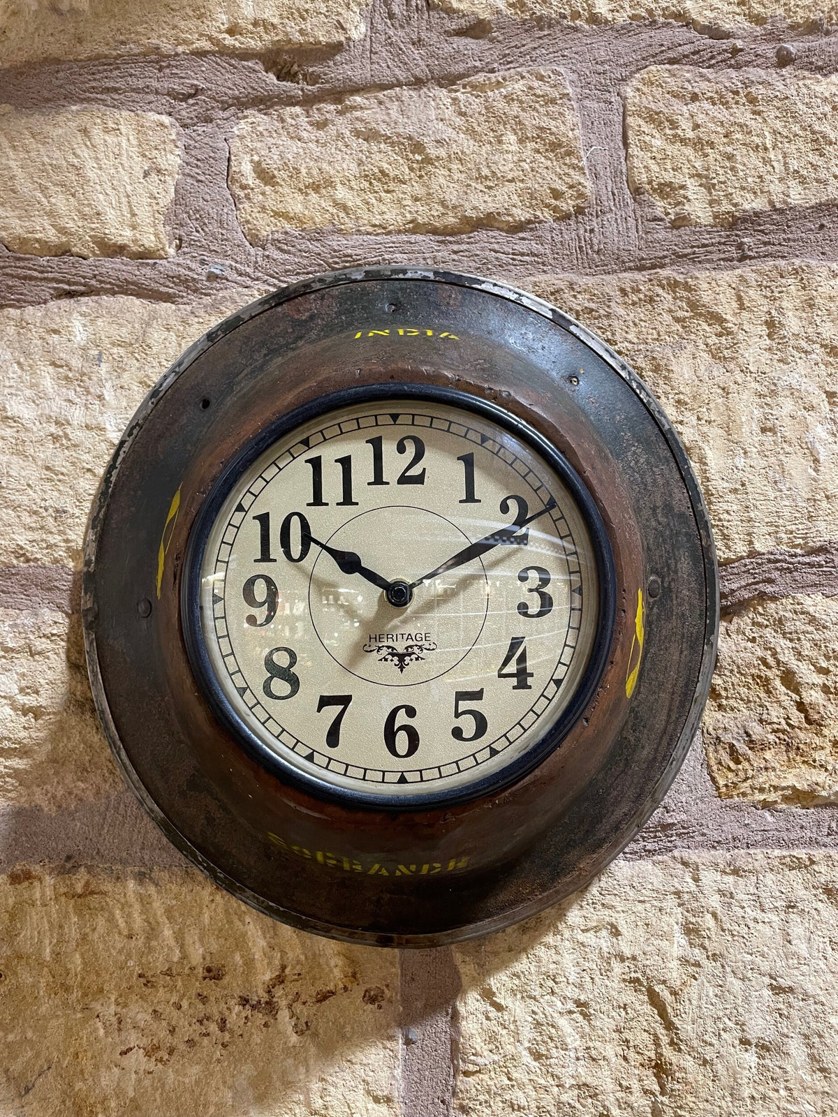 Upcycled Indian Army Helmet Clock
