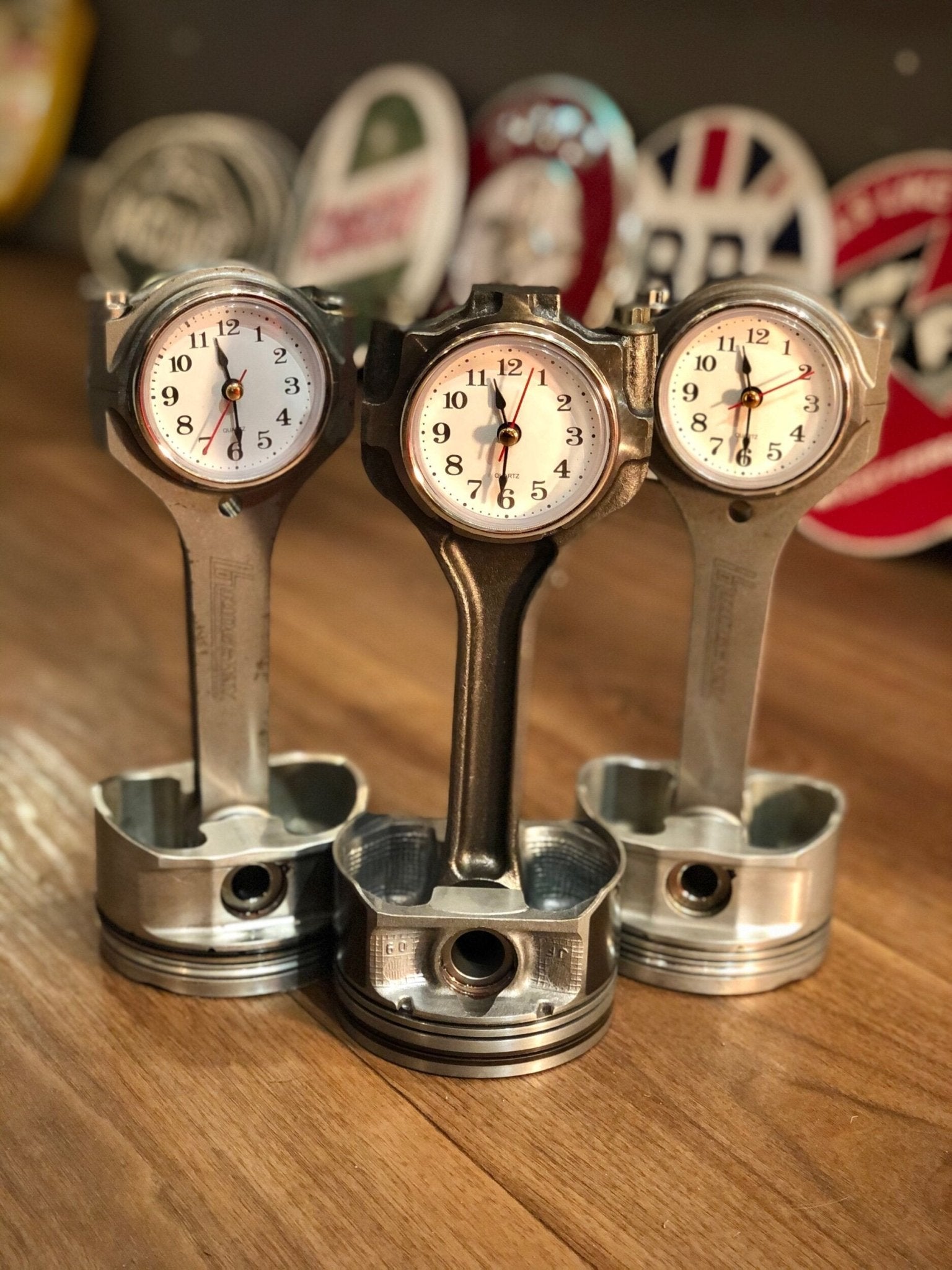 Genuine Litchfield Nissan GT-R Piston Clocks / DESK CLOCK - The Man Cave Broadway