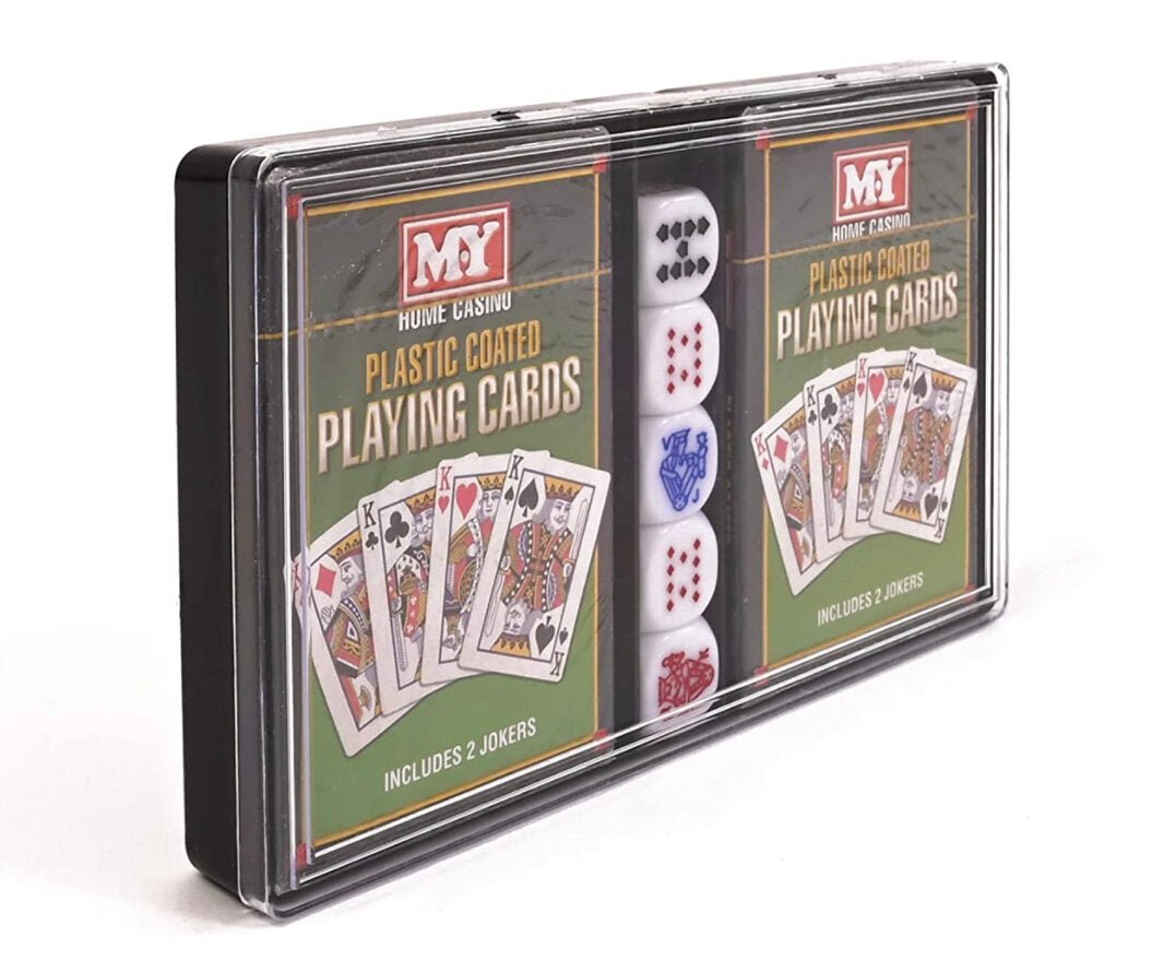 PLAYING CARDS & POKER DICE SET - The Man Cave Broadway