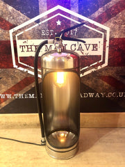 Polished Stainless Steel Fire Extinguisher Dimmable Lamp - The Man Cave Broadway
